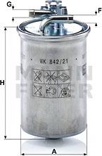 Mann-Filter WK 842/21 x - Kütusefilter epood.avsk.ee