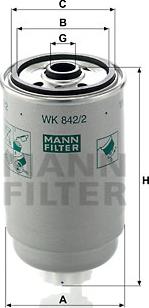 Mann-Filter WK 842/2 - Kütusefilter epood.avsk.ee