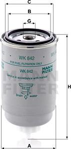 Mann-Filter WK 842 - Kütusefilter epood.avsk.ee