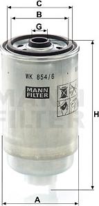 Mann-Filter WK 854/6 - Kütusefilter epood.avsk.ee