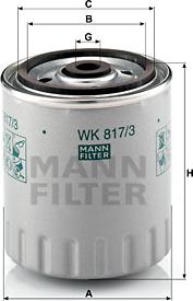 Mann-Filter WK 817/3 x - Kütusefilter epood.avsk.ee
