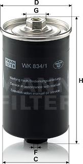 Mann-Filter WK 834/1 - Kütusefilter epood.avsk.ee