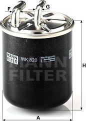 Mann-Filter WK 820 - Kütusefilter epood.avsk.ee