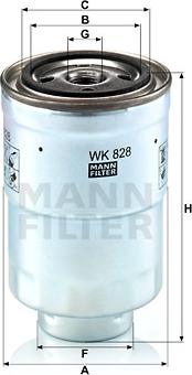 Mann-Filter WK 828 x - Kütusefilter epood.avsk.ee