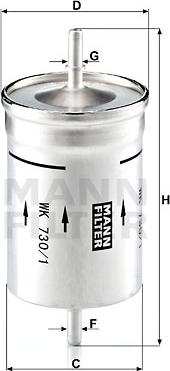 Mann-Filter WK 730/1 - Kütusefilter epood.avsk.ee