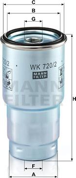 Mann-Filter WK 720/2 x - Kütusefilter epood.avsk.ee