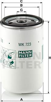 Mann-Filter WK 723 - Kütusefilter epood.avsk.ee