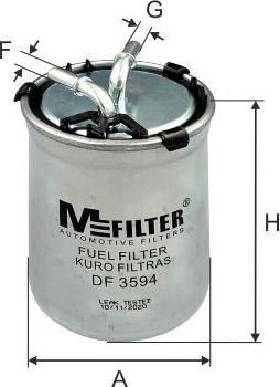 Mfilter DF 3594 - Kütusefilter epood.avsk.ee