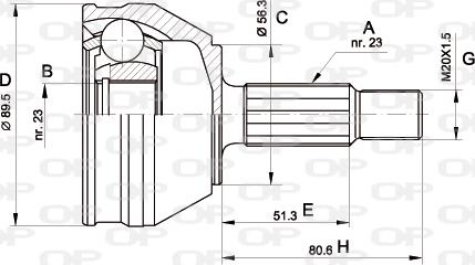 Open Parts CVJ5081.10 - Liigendlaager, veovõll epood.avsk.ee