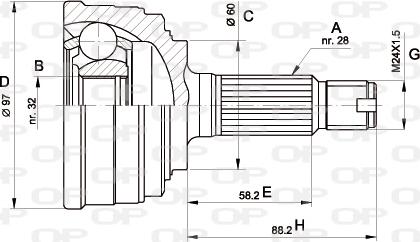 Open Parts CVJ5129.10 - Liigendlaager, veovõll epood.avsk.ee