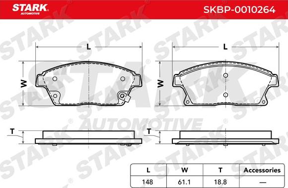Stark SKBP-0010264 - Piduriklotsi komplekt,ketaspidur epood.avsk.ee