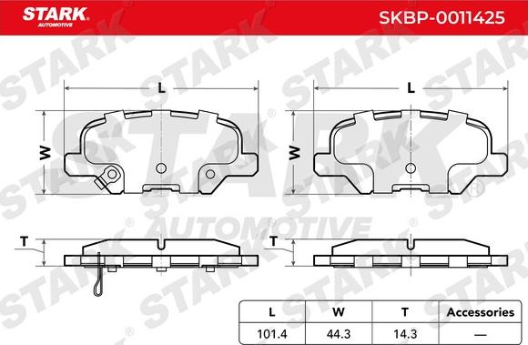 Stark SKBP-0011425 - Piduriklotsi komplekt,ketaspidur epood.avsk.ee