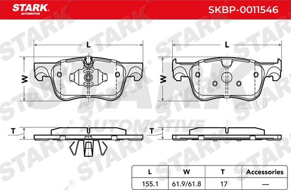 Stark SKBP-0011546 - Piduriklotsi komplekt,ketaspidur epood.avsk.ee