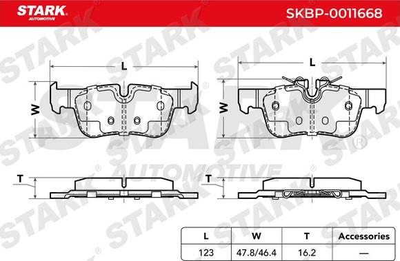 Stark SKBP-0011668 - Piduriklotsi komplekt,ketaspidur epood.avsk.ee