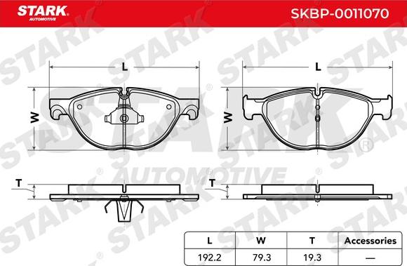 Stark SKBP-0011070 - Piduriklotsi komplekt,ketaspidur epood.avsk.ee