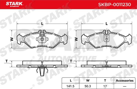 Stark SKBP-0011230 - Piduriklotsi komplekt,ketaspidur epood.avsk.ee