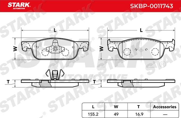 Stark SKBP-0011743 - Piduriklotsi komplekt,ketaspidur epood.avsk.ee
