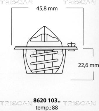 Triscan 8620 10388 - Termostaat,Jahutusvedelik epood.avsk.ee