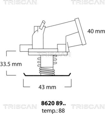 Triscan 8620 8988 - Termostaat,Jahutusvedelik epood.avsk.ee
