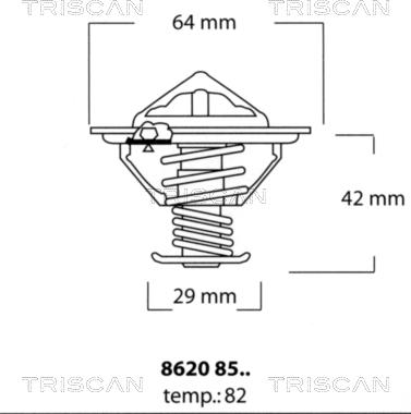 Triscan 8620 8582 - Termostaat,Jahutusvedelik epood.avsk.ee