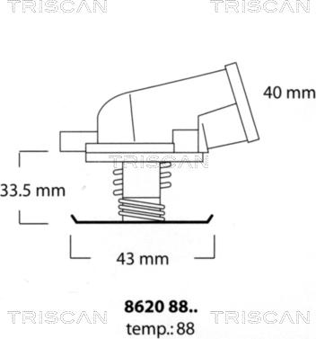 Triscan 8620 8888 - Termostaat,Jahutusvedelik epood.avsk.ee