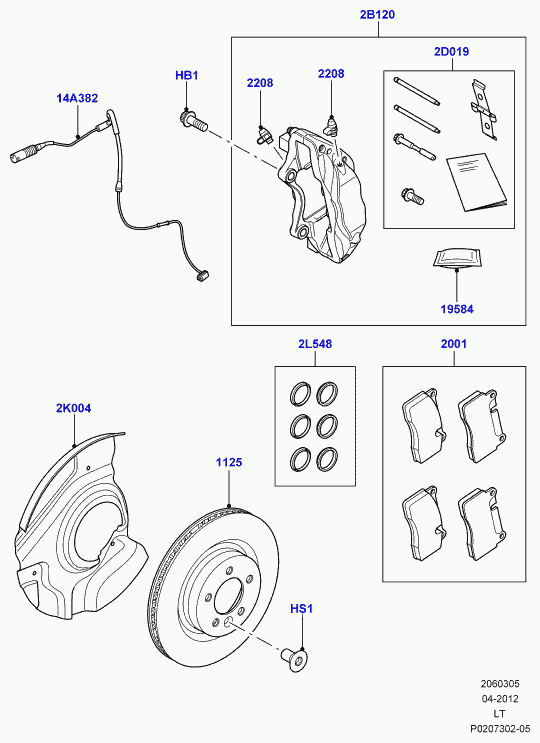 Delphi LP2187 - Piduriklotsi komplekt,ketaspidur epood.avsk.ee